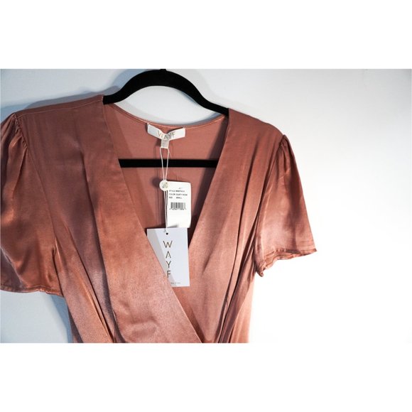 NWT WAYF Dusty Rose Wrap Dress - Picture 7 of 9